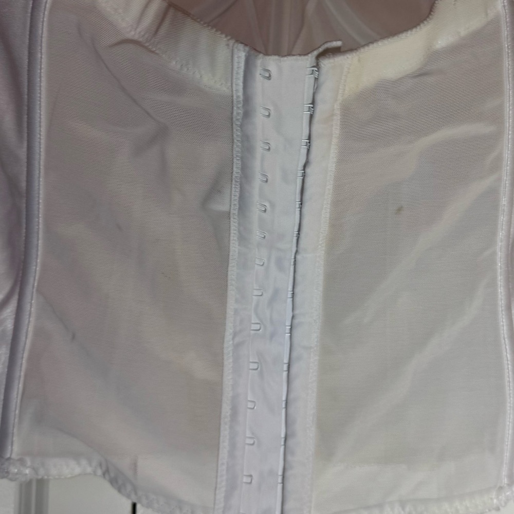 Dominique Intimates White Bridal Corset Bustier 46D Strapless - Picture 3 of 7